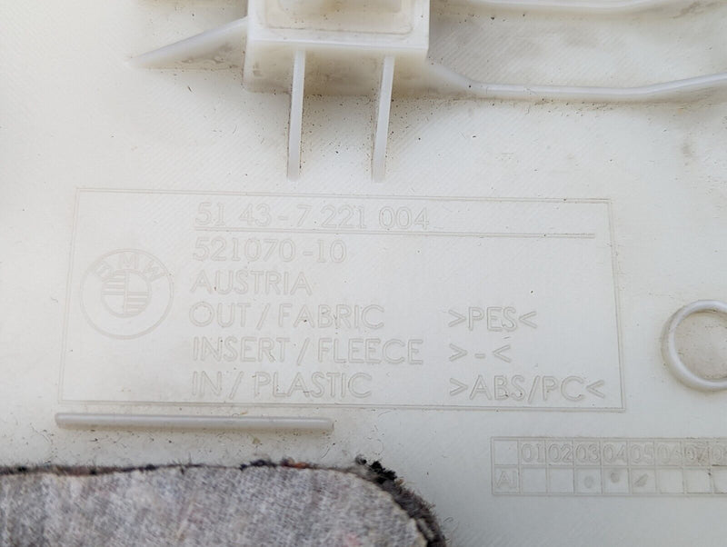 BMW 3 SERIES F30 2011-2019 O/S DRIVER C PILLAR TRIM FABRIC 7221004 GENUINE