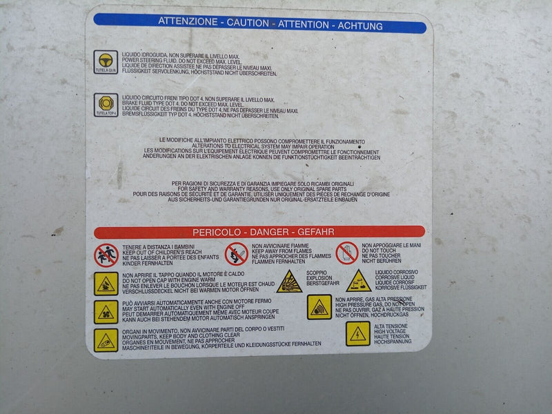 VAUXHALL COMBO D 2012-2018 GENUINE BONNET HOOD PANEL in SILVER