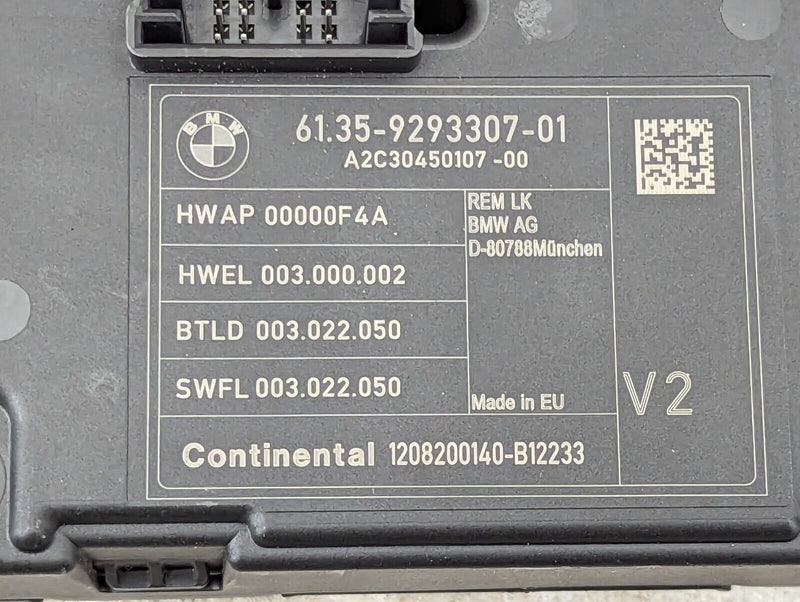 BMW 3 SERIES F30 2011-2019 REM BODY CONTROL MODULE 9293307 GENUINE