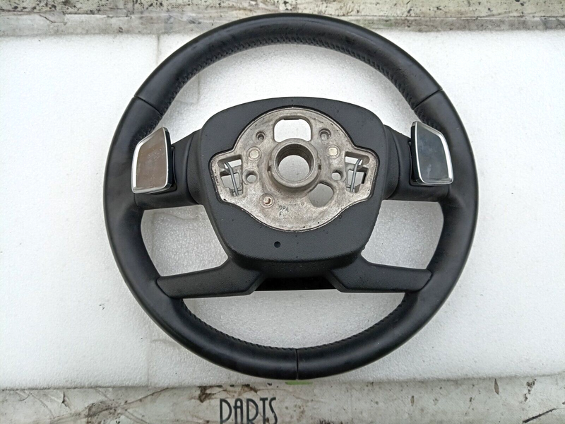 AUDI E-TRON LEATHER STEERING WHEEL & CRUISER MULTIFUNCTION BUTTONS, PADDLE SHIFT
