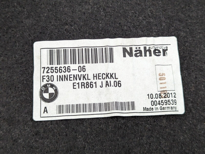 BMW 3 SERIES F30 2011-2019 BOOTLID INNER TRIM CARPET 7255636 GENUINE