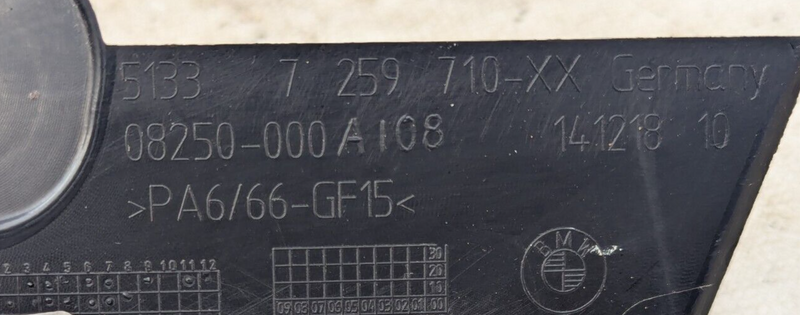 BMW 3 SERIES F30 11-19 REAR RIGHT O/S/R DRIVER DOOR WINDOW FRAME TRIM 7259710