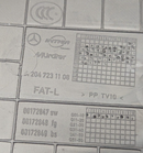 MERCEDES-BENZ C-CLASS W204 07-11 FRONT LEFT N/S DOOR CARD TRIM COVER A2047231108