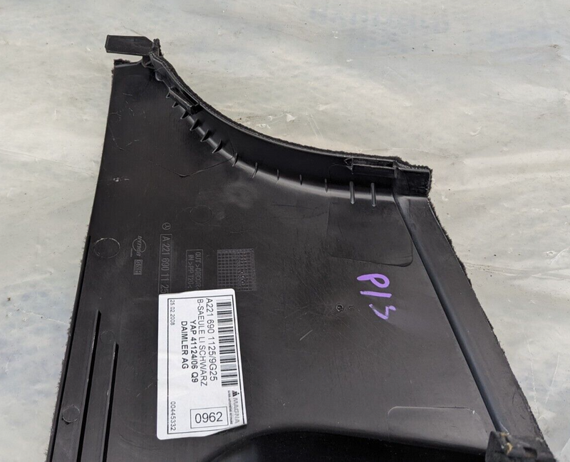 MERCEDES S-CLASS W221 06-2013 FRONT LEFT N/S PILLAR B LOWER TRIM A2216901125