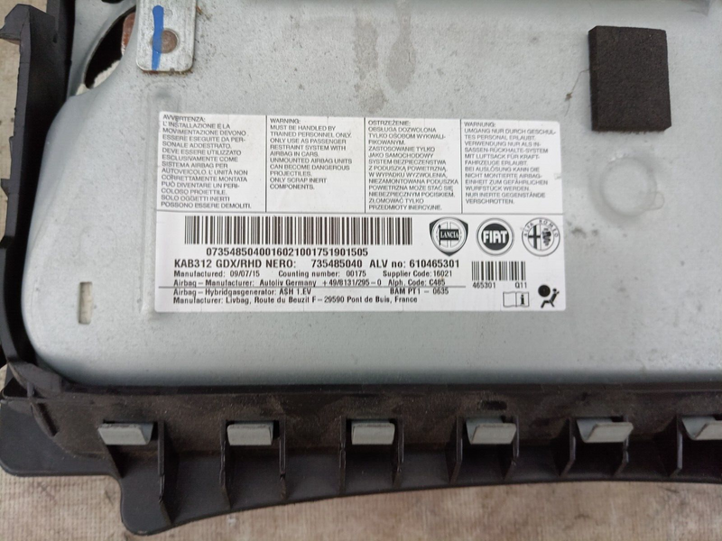 FIAT 500 ABARTH 08-15 FULL SET DASHBOARD 5x AIRBAG CRASH ECU MODULE 4x SEATBELTS