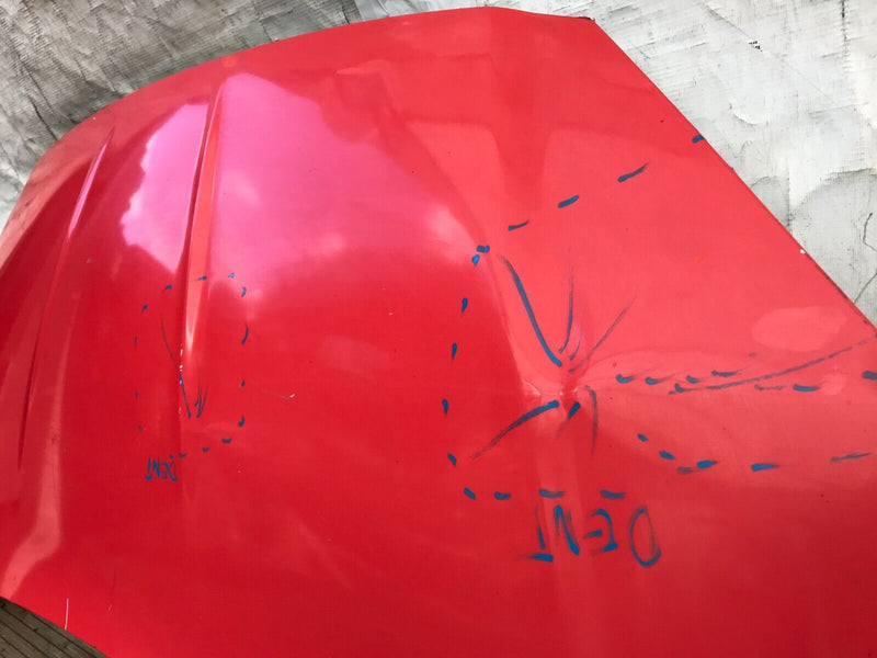 FORD COURIER MK1 2014-22 GENUINE BONNET HOOD PANEL in WHITE /RED ADGHESVE