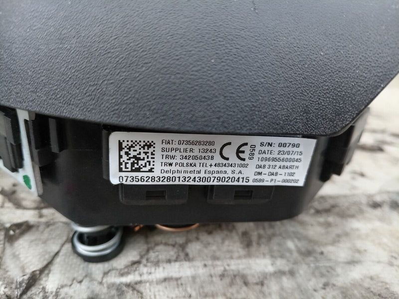 FIAT 500 ABARTH 08-15 FULL SET DASHBOARD 5x AIRBAG CRASH ECU MODULE 4x SEATBELTS