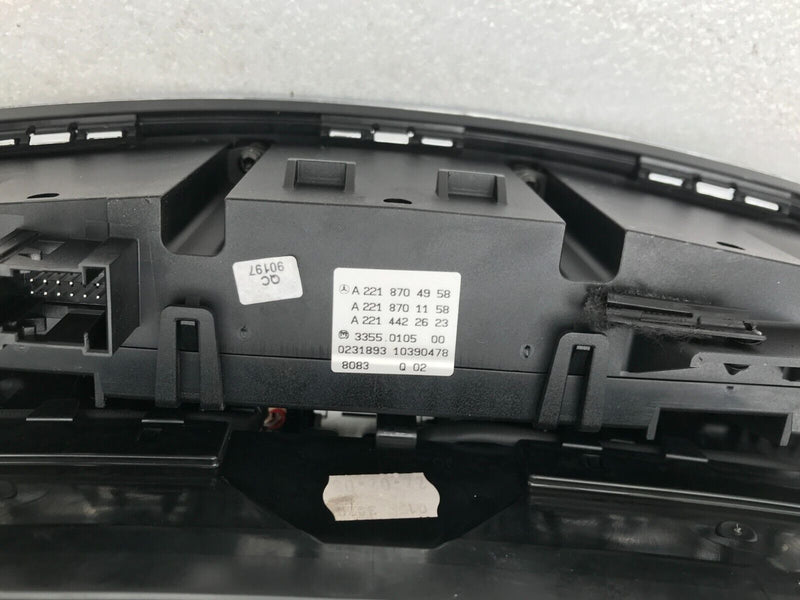MERCEDES-BENZ S-CLASS W221 06-13 CLIMATE CONTROLS TRIM W/AIR VENTS A2216800871