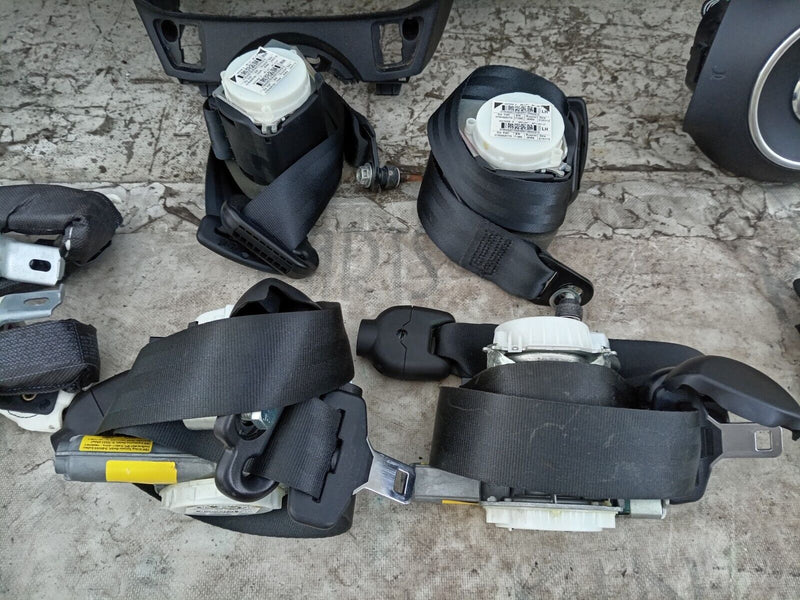 FIAT 500 ABARTH 08-15 FULL SET DASHBOARD 5x AIRBAG CRASH ECU MODULE 4x SEATBELTS
