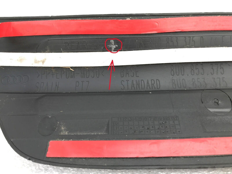 AUDI RS Q3 8U 11-18 REAR DOOR LEFT SIDE STEP PLATE SILL TRIM COVER 8U0.853.375D