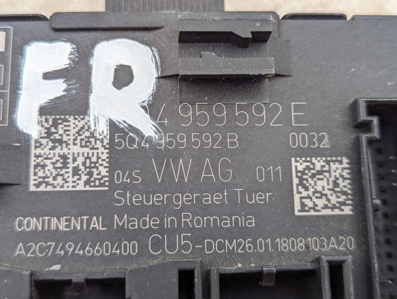 SKODA KAROQ NU7 2017-2021 FRONT LEFT N/S DOOR CONTROL MODULE 5Q4959592E GENUINE