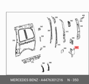 MERCEDES VITO MK3 W447 2015-ON REAR PILLAR LEFT SIDE REINFORCEMENT PANEL