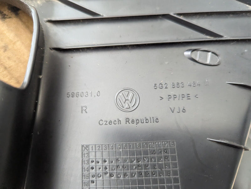 VW GOLF MK7 2012-2020 RIGHT O/S FRONT FOOT WELL KICK PANEL SILL TRIM 5G2863484