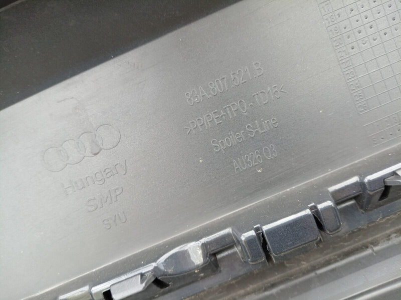AUDI Q3 S-LINE 2018-ON REAR BUMPER LOWER DIFFUSER GENUINE 83A807521