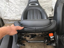 FIAT 500 ABARTH BLACK LEATHER COMPLETE SEATS SET FRONT AND REAR SEAT & CARD DOOR