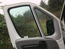 FIAT DUCATO, RELAY 2006-14 LEFT PASSENGE SIDE FRONT DOOR PANEL & WINDOW GLASS #