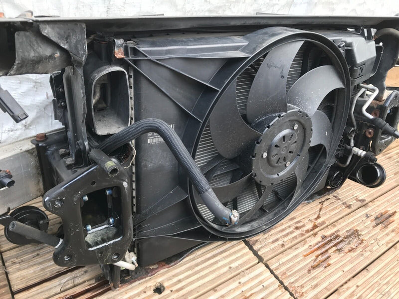 MERCEDES S W221 S320 CDI 3.0 L COMPLETE COOLING PACK FAN RADIATOR A/C SLAM PANEL