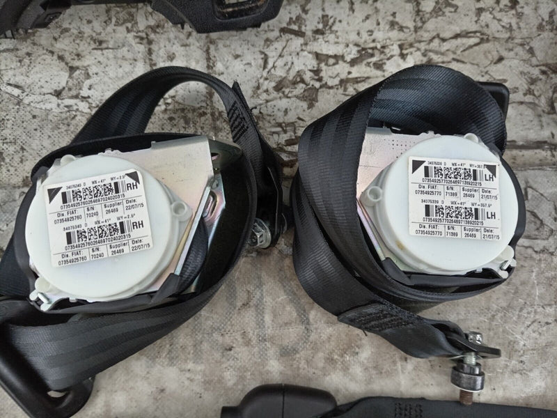 FIAT 500 ABARTH 08-15 FULL SET DASHBOARD 5x AIRBAG CRASH ECU MODULE 4x SEATBELTS