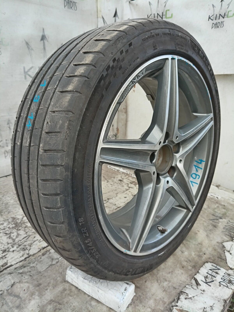 MERCEDES W205 GENUINE ALLOY WHEEL RIM 18' 7.5Jx18H2 ET44 TYRE 225x45 R18