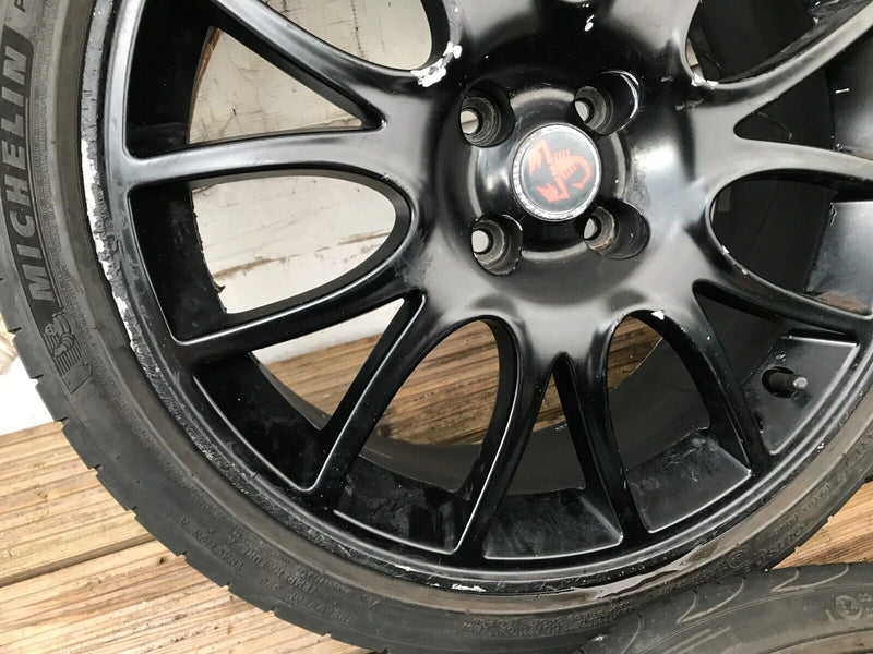 FIAT 500 ABARTH TYRE & SET 4x ALLOY WHEEL RIMS 17" 205x40x17 7J ET38