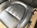FIAT 500 ABARTH BLACK LEATHER COMPLETE SEATS SET FRONT AND REAR SEAT & CARD DOOR