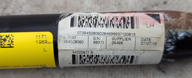 FIAT ABARTH 500 08-15 FRONT LEFT N/S SEAT BELT PRETENSIONER 34022871 GENUINE