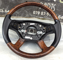 MERCEDES S-CLASS S320 W221 2006-2013 LEATHER WOOD STEERING WHEEL A2214600303