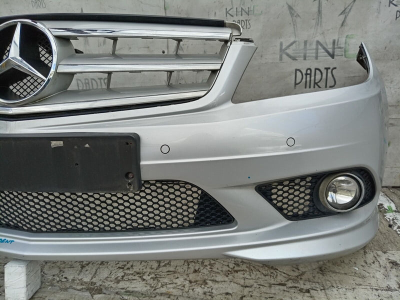 MERCEDES W204 AMG SPORT 07-10 COMPLETE FRONT BUMPER 6x PDC SENSOR, GRILL