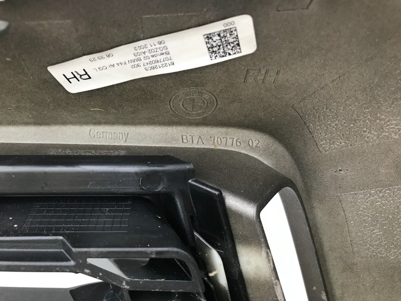 BMW 2 F44 GRAN COUPE MSPORT 2020 FRONT BUMPER RIGHT GRILL FOG LIGHT TRIM 8075518