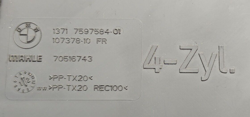 BMW 3 SERIES F30 2011-2019 AIR INDUCTIONS INTAKE DUCT PIPE 7597584 GENUINE