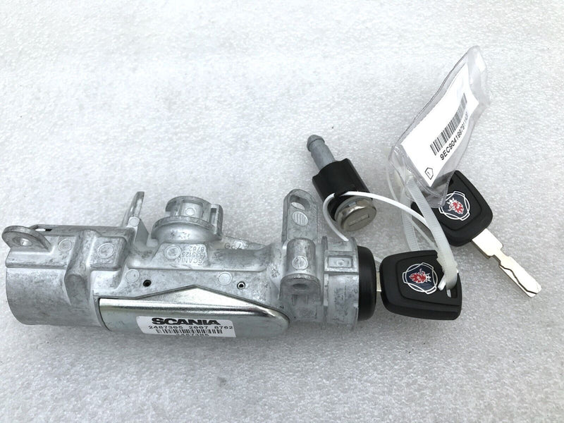 SCANIA P G R T DC *NEW STEERING LOCK SET KEYS IGNITION SWITCH 2x KEY,ECU 2487305