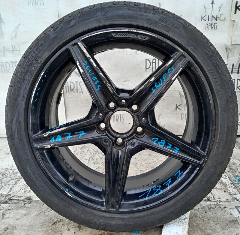 MERCEDES W205 AMG FRONT ALLOY WHEEL RIM 18' 7.5Jx18H2 ET44 TYRE 225x45 R18
