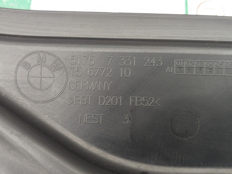 BMW 3 SERIES F30 2011-2019 CENTER SCUTTLE PANEL PARTITION TRIM 7331243 GENUINE