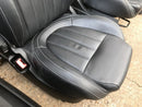 FIAT 500 ABARTH BLACK LEATHER COMPLETE SEATS SET FRONT AND REAR SEAT & CARD DOOR