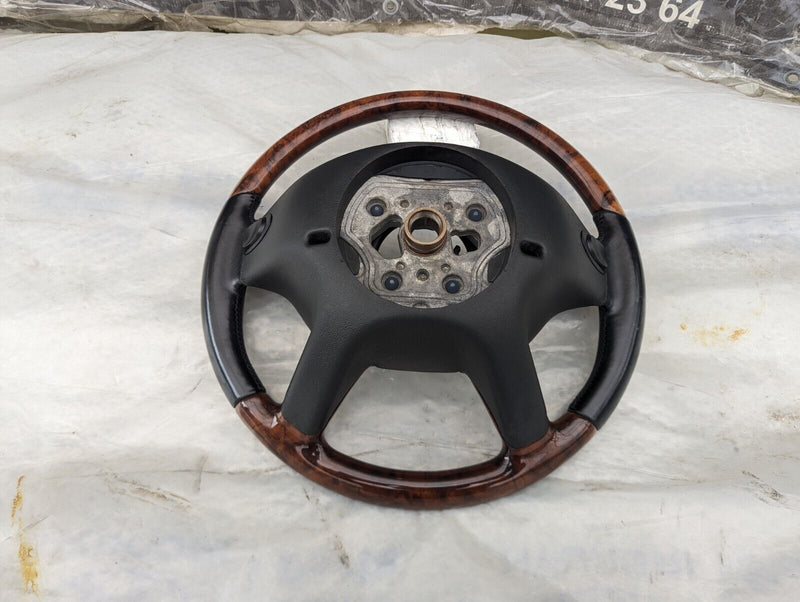 MERCEDES S-CLASS S320 W221 2006-2013 LEATHER WOOD STEERING WHEEL A2214600303