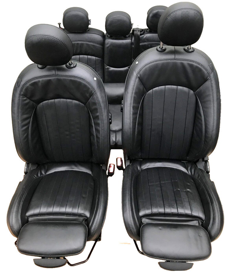 MINI COOPER S F55 5-DOOR BLACK LEATHER COMPLETE SEATS SET FRONT AND REAR SEAT