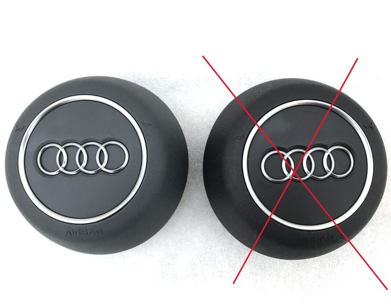 AUDI A1 A3 A4 A5 Q5 2016-2020 FACELIFT STEERING WHEEL COVER A I R  B A G -GREY