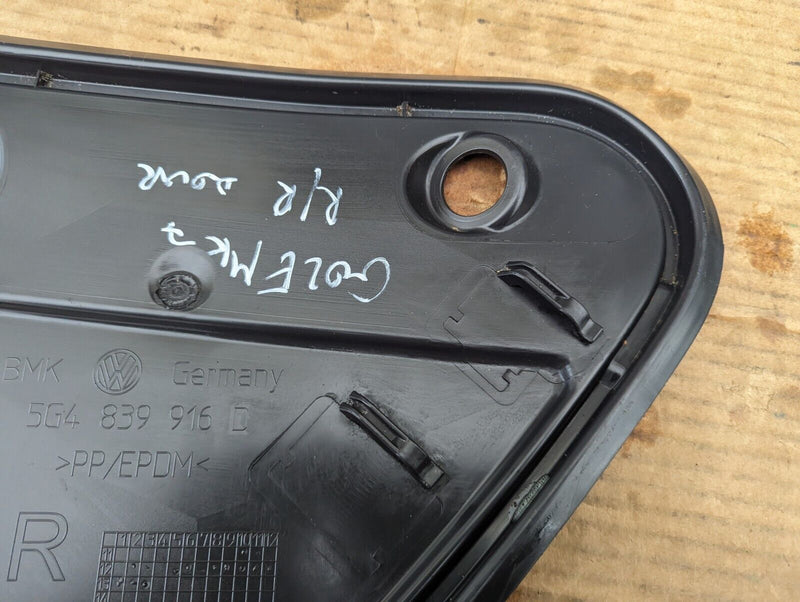 VW GOLF MK7 2012-2020 REAR RIGHT O/S DOOR COVER TRIM PLATE 5G4839916 GENUINE