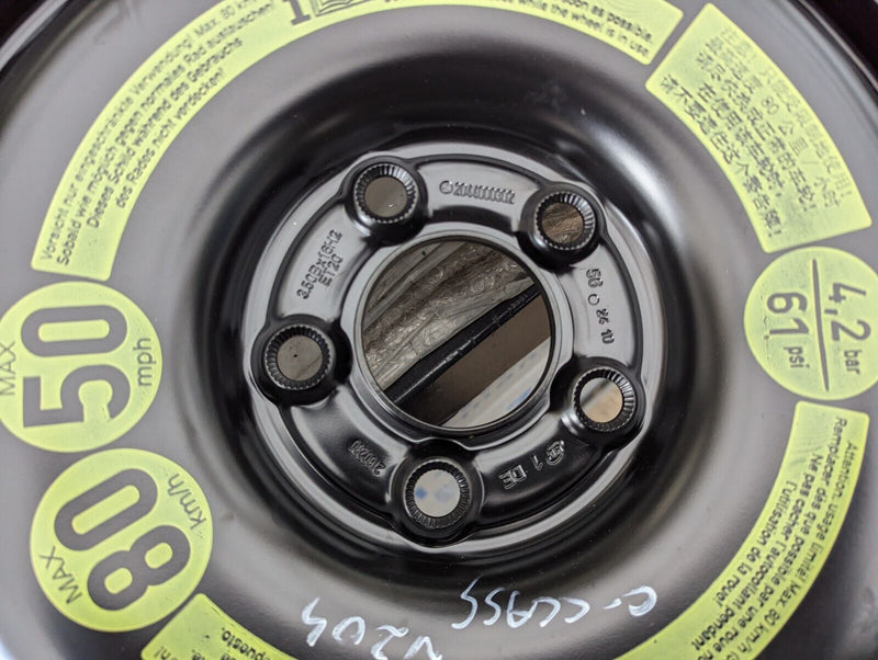 MERCEDES C-CLASS W204 07-11 SPACE SAVER SPARE WHEEL A2044000302 GENUINE
