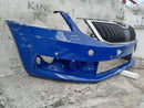 SKODA OCTAVIA III MK3 2013-2016 BLUE FRONT BUMPER GENUINE 5E0807221N