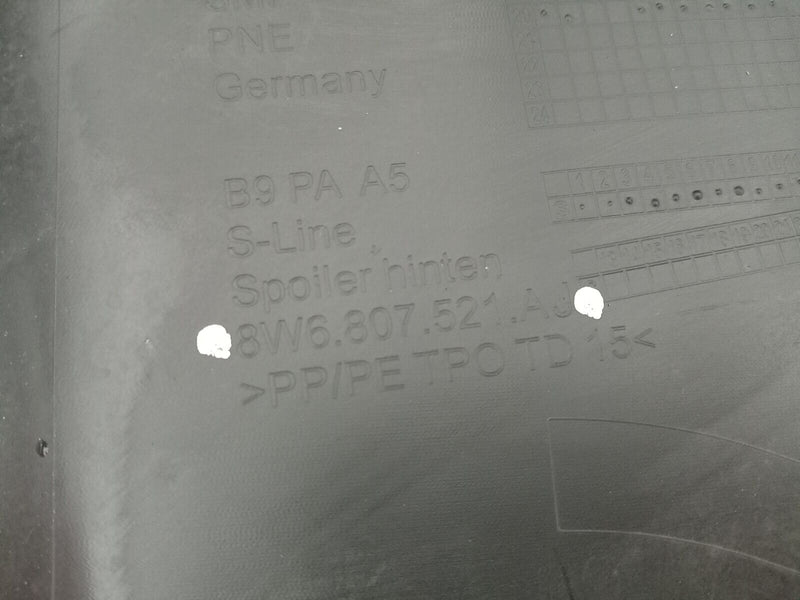 AUDI A5 B9 S-LINE SPORTBACK 2019-ON REAR BUMPER DIFFUSER 8W6807521AJ