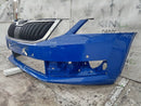 SKODA OCTAVIA III MK3 2013-2016 BLUE FRONT BUMPER GENUINE 5E0807221N