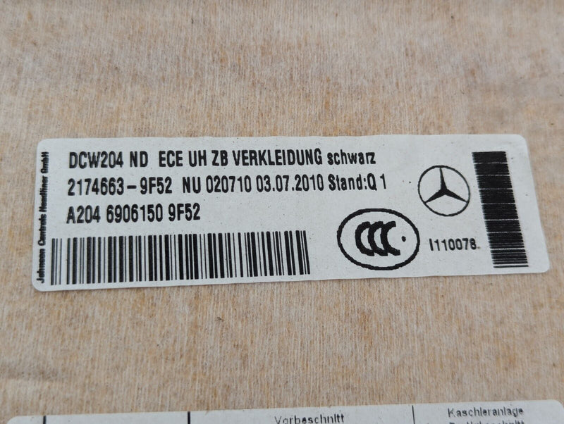 MERCEDES C-CLASS W204 INTERIOR HEADLINING W/PARKING DISTANCE DISPLAY A2046906150