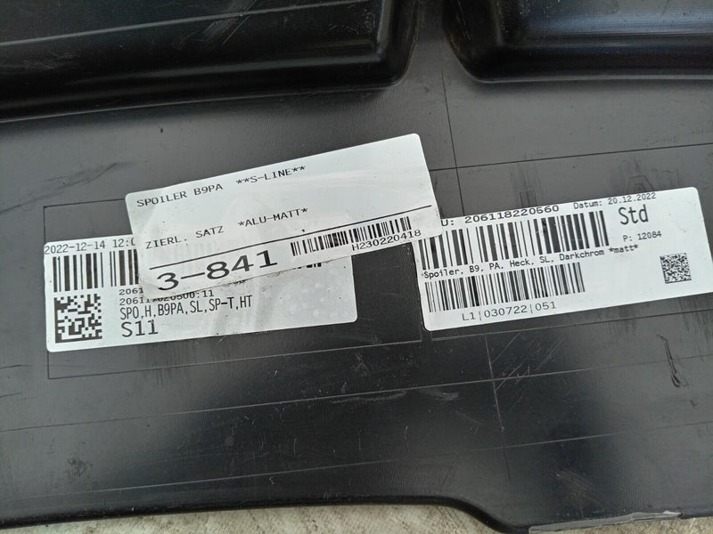 AUDI A4 8W B9 S-LINE 2019-ON REAR BUMPER DIFFUSER GENUINE 8W0807521AB