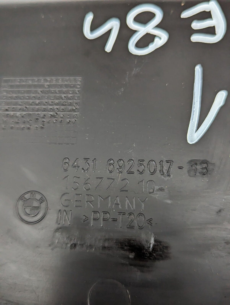 BMW X1 E84 09-15 FRONT LEFT CABIN AIR FILTER DUCT COVER 6925017 GENUINE