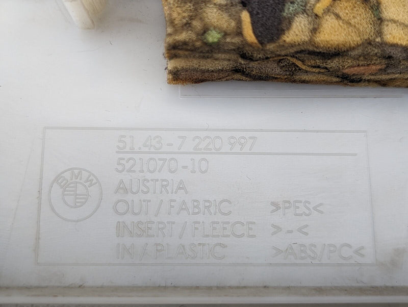 BMW 3 SERIES F30 2011-2019 N/S FRONT LEFT SIDE B PILLAR TRIM FABRIC 7220997