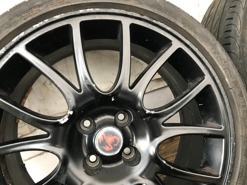 FIAT 500 ABARTH TYRE & SET 4x ALLOY WHEEL RIMS 17" 205x40x17 7J ET38