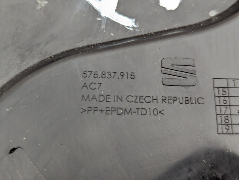 SKODA KAROQ NU7 17-21 FRONT LEFT N/S DOOR INNER PANEL COVER 575837915 GENUINE