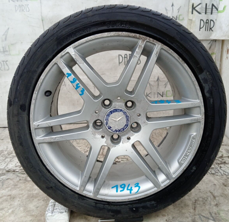 MERCEDES W204 AMG ALLOY WHEEL RIM 17" 8.5Jx17H2 ET58 & TYRE 245x40 R17