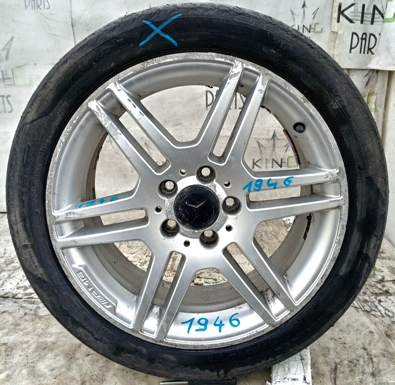 MERCEDES W204 AMG FRONT ALLOY WHEEL RIM 17" 7.5Jx17H2 ET47 & TYRE 225x45